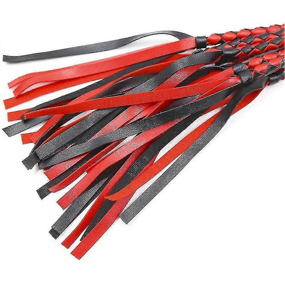 Soft Faux Leather Whip - Harness Handle Whip Teaching Training Tool Horse Riding