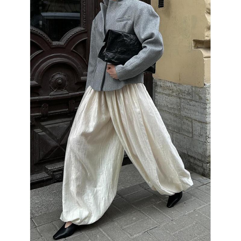 Spring And Summer Woman Loose-Fitting Versatile Long Lantern Pants With A Stylish Design Casual And Suitable For European And American Commuting