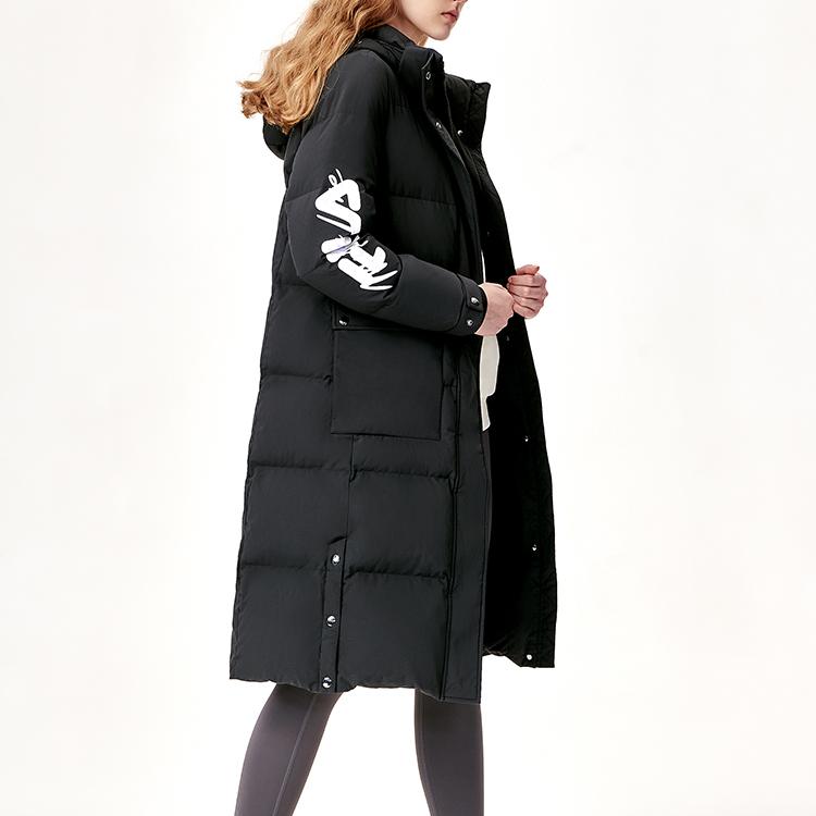 New FILA Down Jacket Winter Women's Jet Black F11W149909FBK