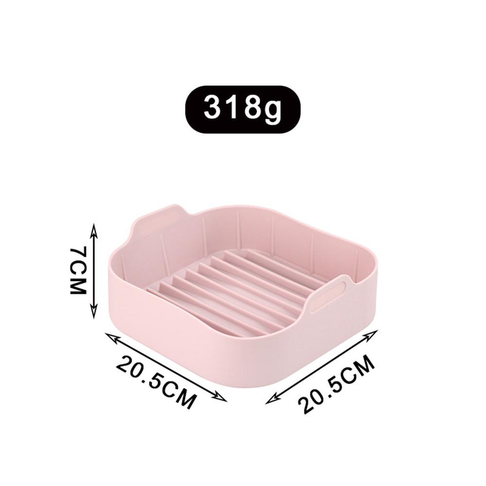 Silicone Air Fryer Pot Square round Airfryers Oven Baking Tray Bread Fried Chicken Pizza Basket Mat Kitchen Accessory