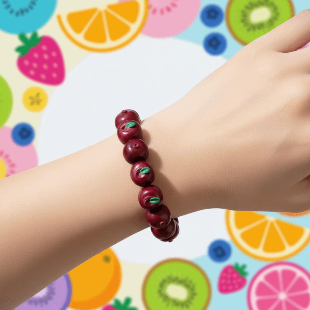 Resin Summer Dopamine Wrist Jewelry Cartoon Y2K Beaded Bracelet Theme Park Travel Outfits