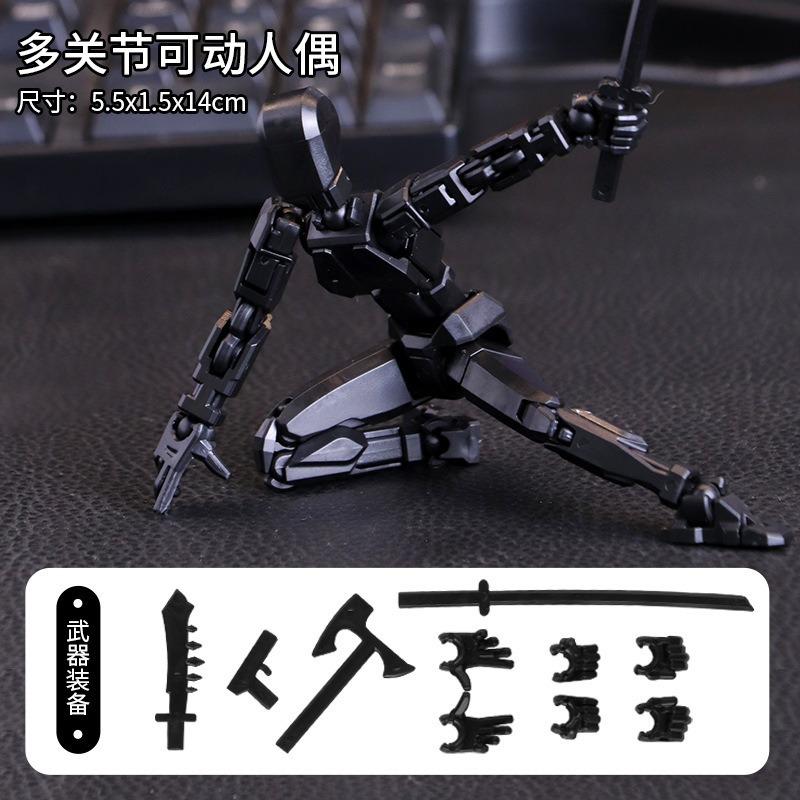Multi-jointed, Transformable Robot 3D-printed Action Figure with 13 Joints, DIY Assembly Gift for Adults, Parents, and Children
