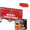 Christmas Card Holder Felt Wall Hanging Picture Holders with 40 Photo Clips Picture Frame Collage