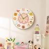 Dopamine Clock Living Room Clock Cartoon Living Room Hanging Watch Decorative Painting Round Cream Style Silent Clock Bedroom Table