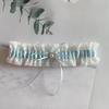 Elegantes Strass-Schleifen-Spitzen-Hochzeits-Strumpfband für Bräute