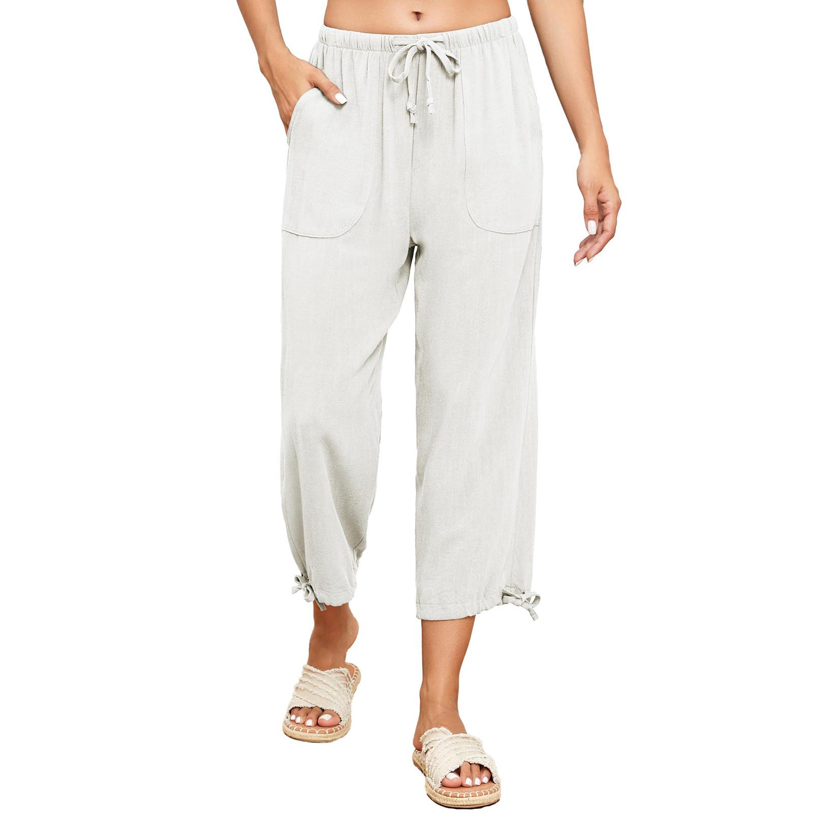 

Женские повседневные свободные пляжные леггинсы с карманами S розовый