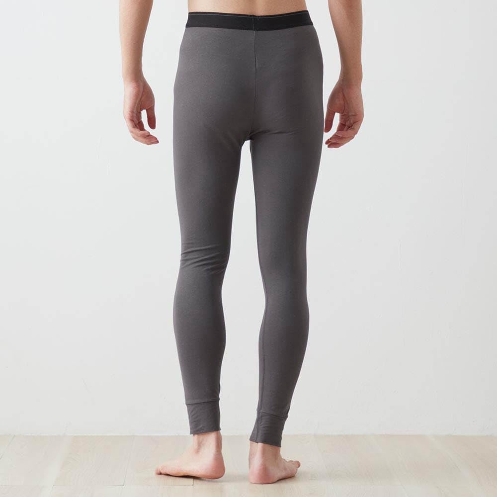 Belle Maison Open Cotton Warm Size L Men's Full-Length Tights, Front, Blend, Innerwear, Hotcot, Black,