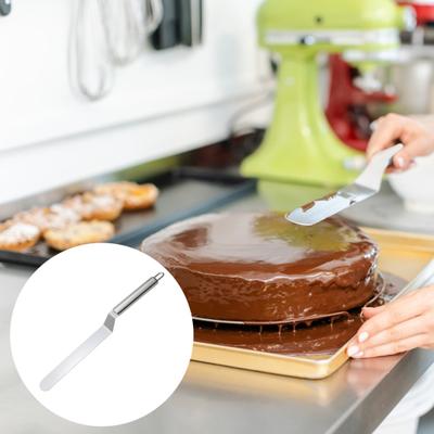 Stainless Steel Cream Spatula Curved Icing Tool for Cake Decorating 6/8/10/12 Inch Comfortable Handle DIY Cake Tools Frosting Utensils