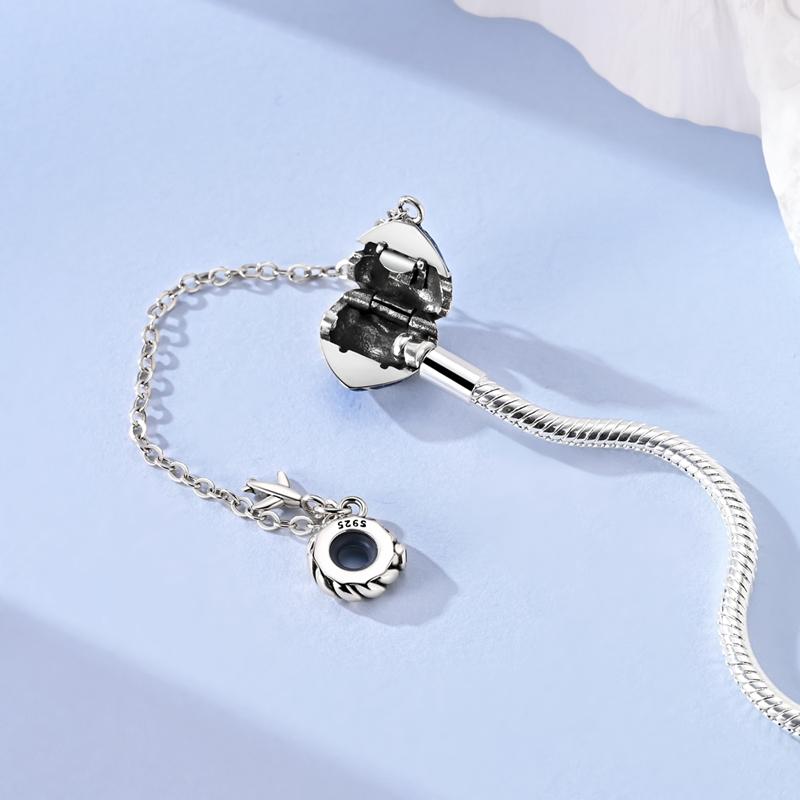 New 925 Silver Heart Shaped Earth Bracelet For Women Fashion Birthday Jewelry Gift