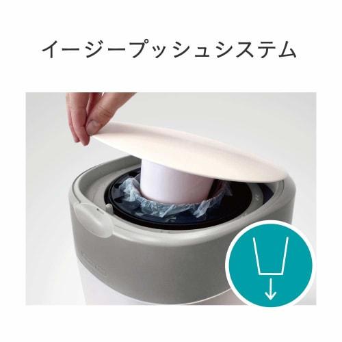 Combi Disposable Diaper Disposal Pot, Strong Odor Resistant Antibacterial Diaper Pot Poitec Advance Cotton White Comes with 1 cassette (For Poitec Adv