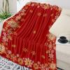 Christmas Golden Snowflake Texture Throw Blanket Christmas Blanket Soft Plush Warm Sofa Throw Blanket Holiday Gifts