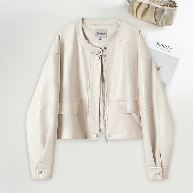 

Женская модная короткая куртка из ПУ кожи XL