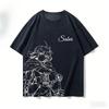 Cool Stylish Vintage Classic Washed Black Fate Series Saber Lily Anime Casual Cotton Short-Sleeve T-Shirt