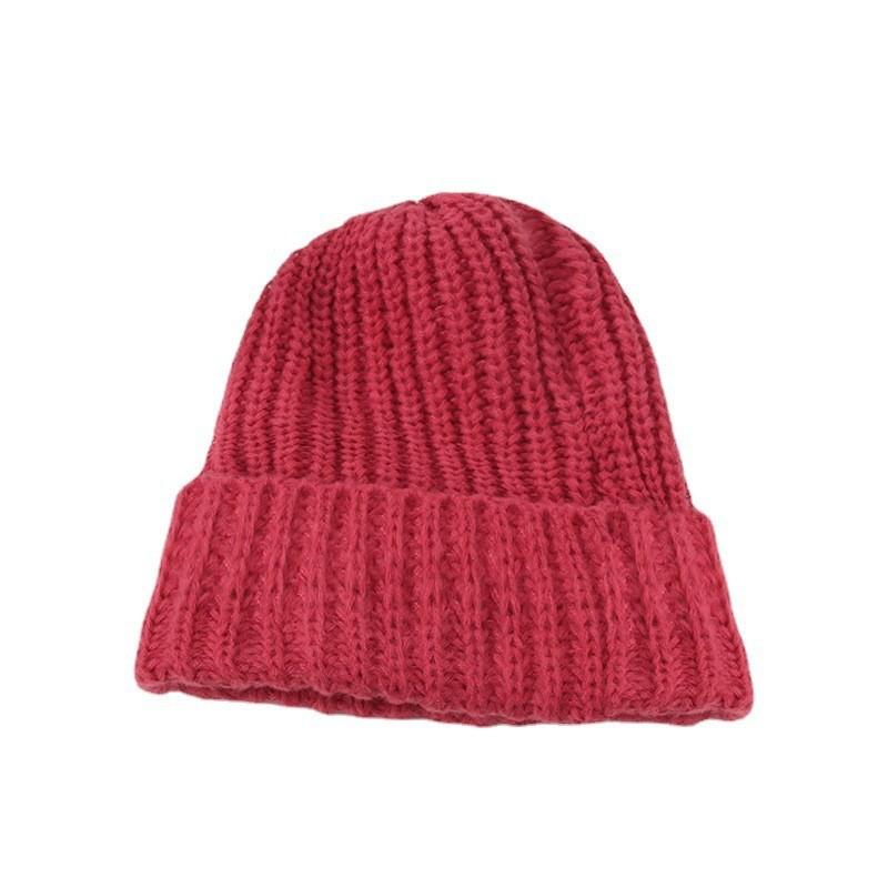 Large Head Circumference Knitted Hat Women's Winter Woolen Hat Autumn and Winter Warm Confinement Hat Versatile Cold Hat Face Small Pile Hat