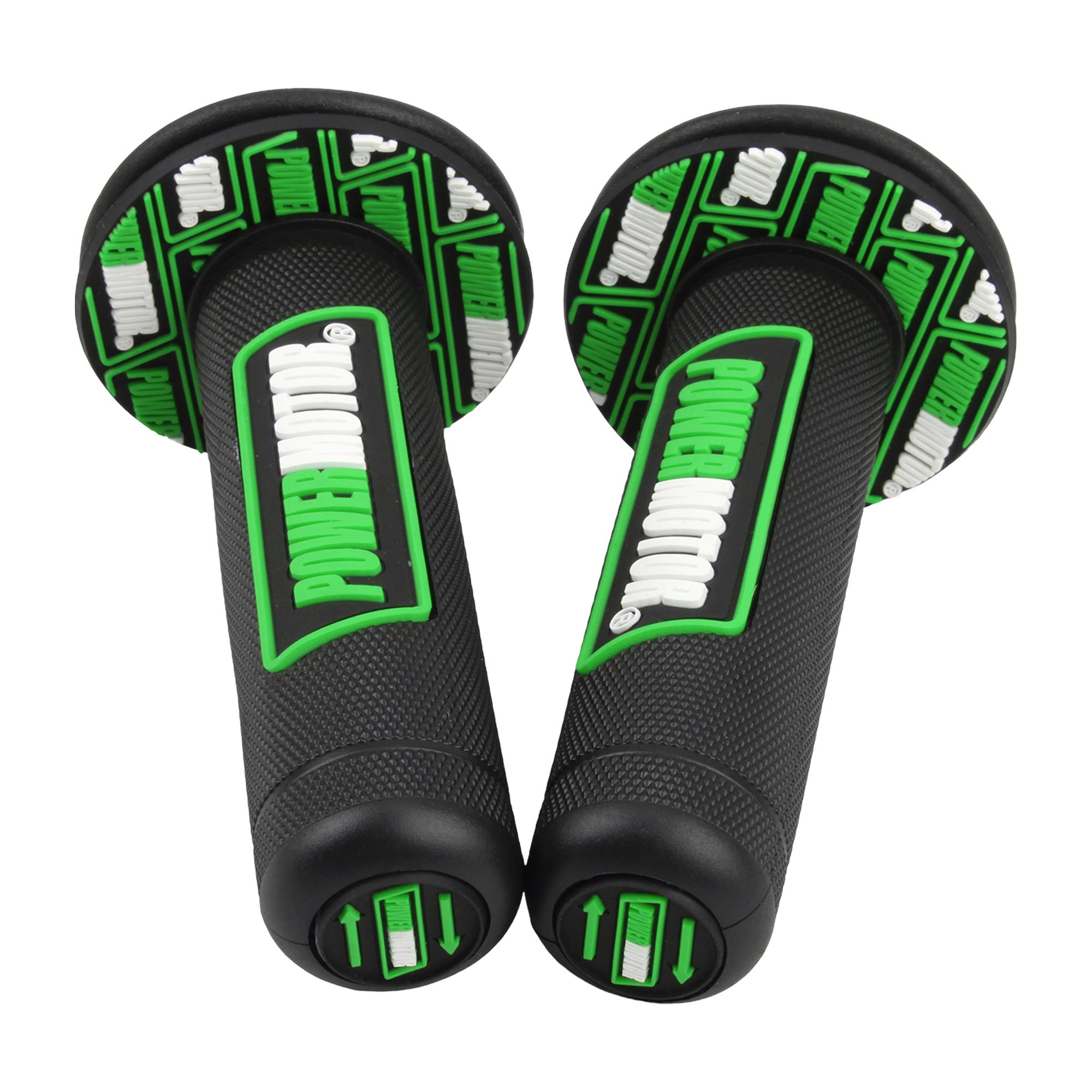 

Motorcycle Rubber Grips Powermotor 7/8 22mm 24mm Handlebar Protection Motocross Dirt Bike Gel Hand Grip Universal Accessories зелёный