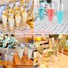 Plastic Champagne Flutes Disposable Glasses 5.5 Oz Mimosa Glasses Wedding Toasting Glasses for Christmas Party Cocktail Cups