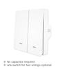 MOES Smart Light Switch Tuya ZigBee No Neutral Wire No Capacitor Needed Smart Life 2/3 Way Works with Alexa Google APP Remote