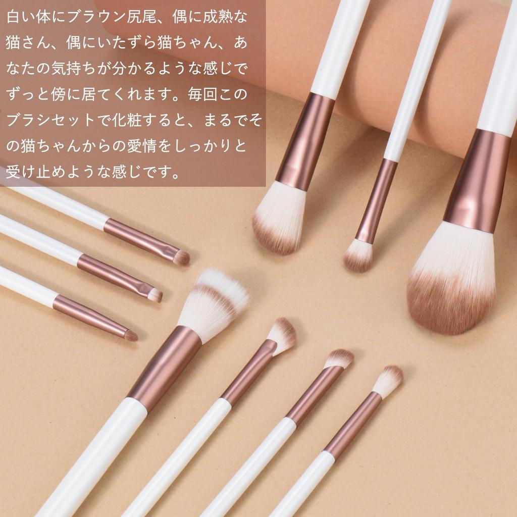SHELWIN Makeup Brush 10 Makeup Powder Cheek Eyeshadow Sensitive Skin Makeup Comes with PU Leather Storage Great Gift Set, Pieces, Brushes, Brush,