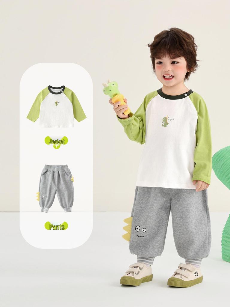 Kaka Panda Kids' Long-Sleeve T-Shirt for Boys & Girls - Trendy Spring/Autumn Top for Toddlers