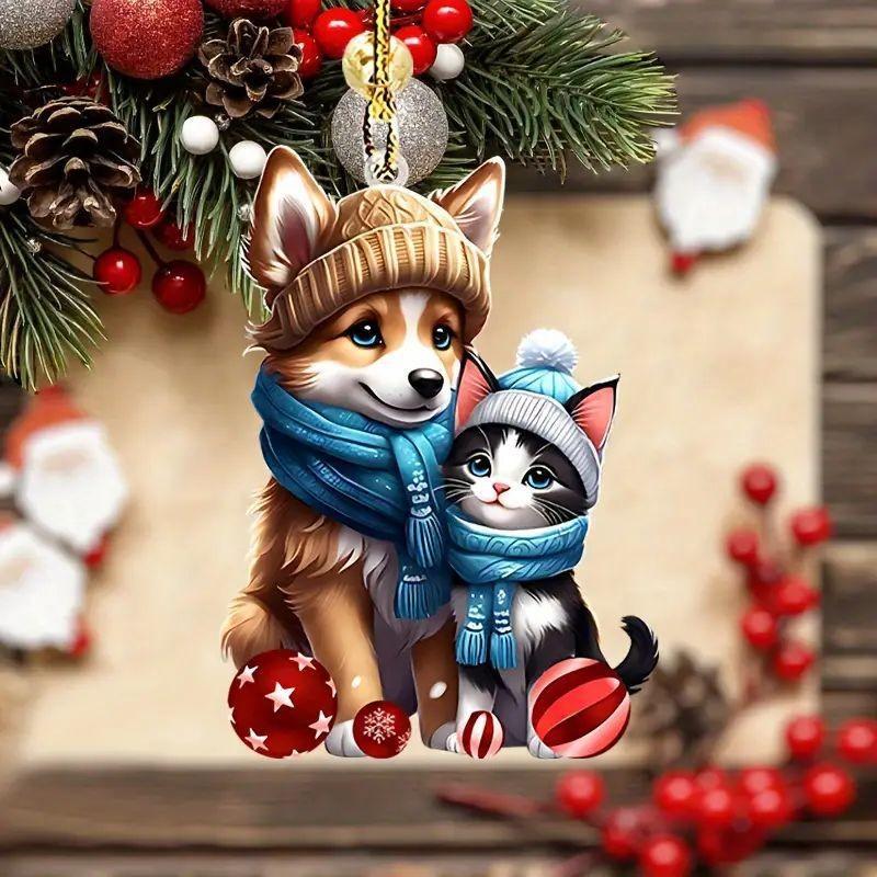 Playful Christmas Acrylic Decorations For Cheerful Home And Decoration Car