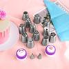 27-Piece Russian Piping Tips Set Cake Decorating With TPU Bag Stainless Steel Nozzles