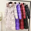 Fashion Oversized Long Hooded Belted Cotton Coat Warm Winter Jacket for Women