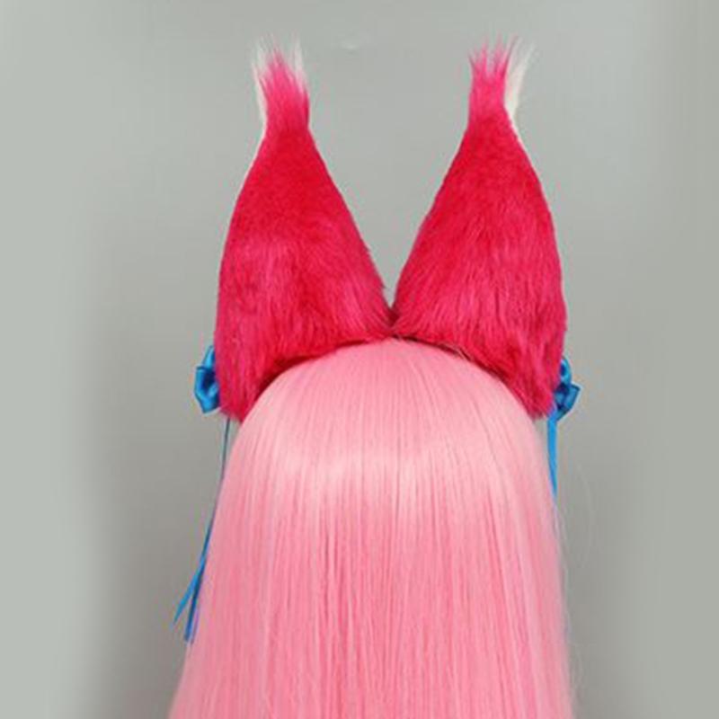 

Привлекательный косплэй, пушистое животное, лисьи уши, повязка на голову, наряд, декор в стиле Лолиты, длинный меховой головной убор для вечеринки на Хэллоуин