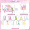 Happy Birthday Prinzessin Kleid Kuchenaufsatz Märchen Fantastische Prinzessin Kuchen Dekorationen Cupcake Toppers für Babyparty