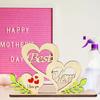 Mother'S Day Decorations Love Letters Wooden Ornaments Mother'S Birthday Party Decorations Hollowed Out Decorazioni Per Giardini