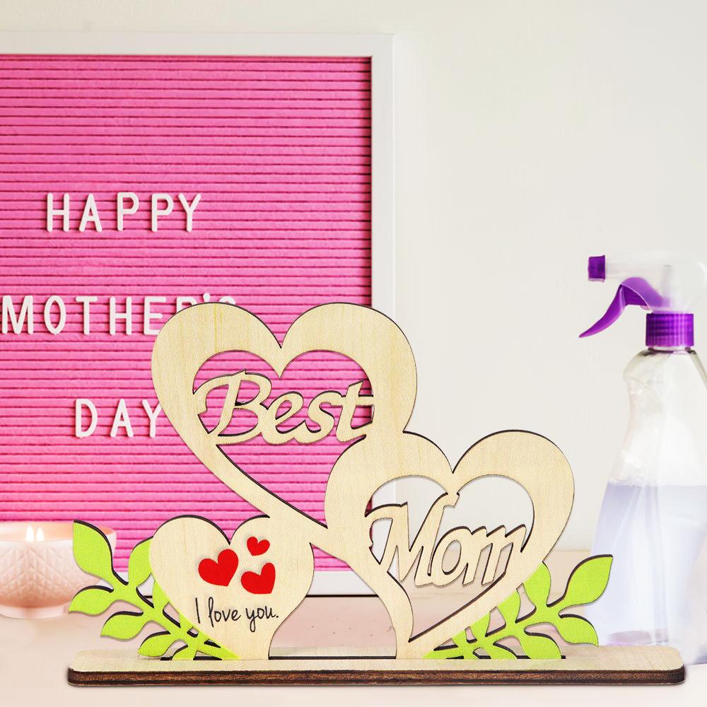 Decorațiuni de Ziua Mamei Scrisori de Dragoste Ornamente din Lemn Decorațiuni pentru Petrecerea de Ziua Mamei Decorațiuni Decupate pentru Grădini