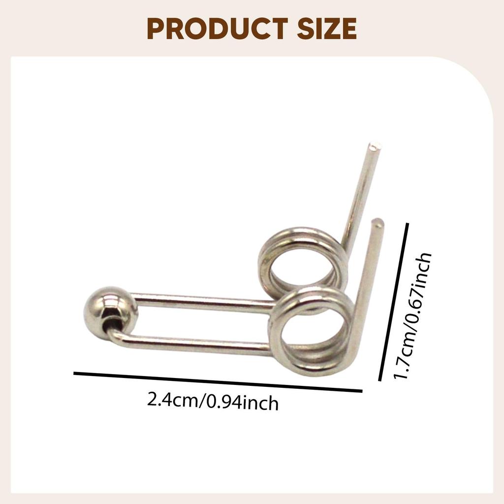 10 Pieces Double Return Torsion Spring Carbon Steel Replacement for Curling Iron