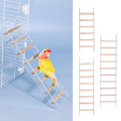 Bird Perch Nature Wood Stand for Parrotss Conure Supplies Budgies Ladder Scratcher for Small Medium Parrotss Rack Toy