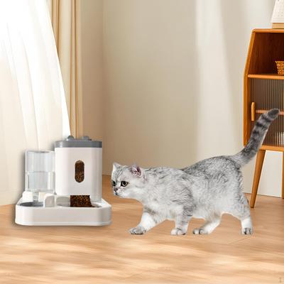 2 In 1 , Automatic Cat Drinker Bowl, Feeder and Water Dispenser Feeding Bowl