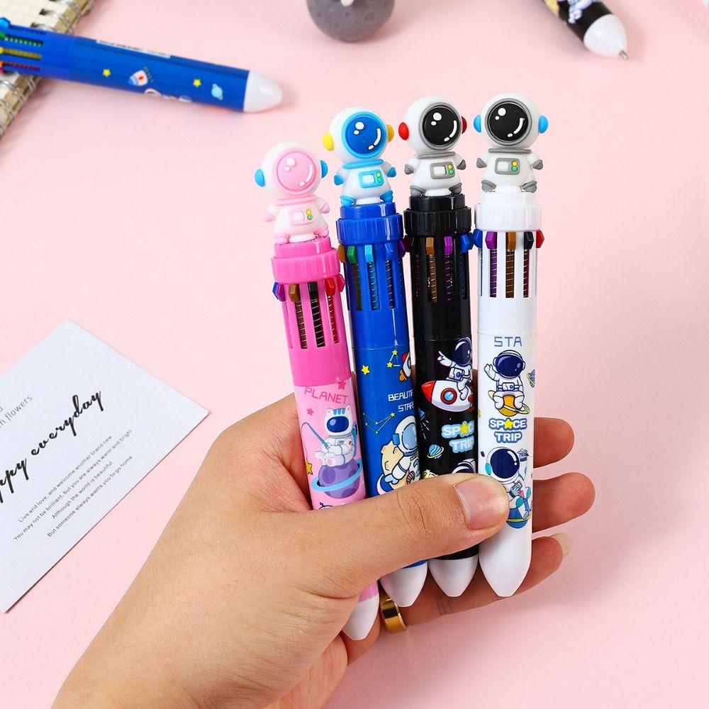 Astronaut 10 Colors Ballpoint Pen Multifunctional Multicolored Pen Student Stationery