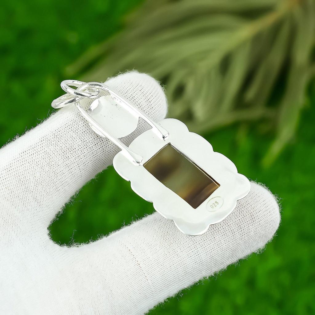 Muttertagsverkauf 925 Silber Montana Achat Stein Ethnische Tochter Handwerker Anhänger