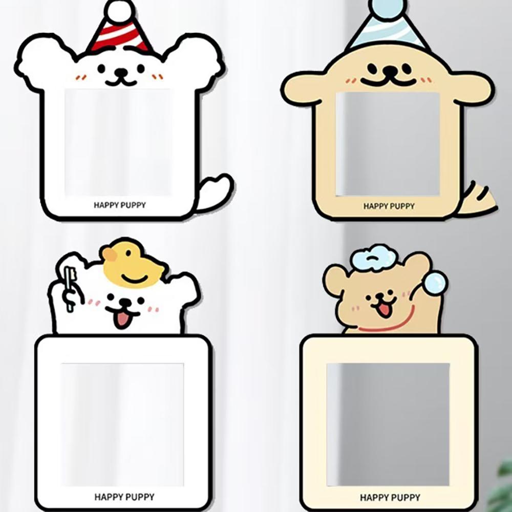 5 sets of cute dog mushroom element switch decorative stickers, creative home wall stickers, switch protection