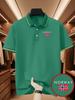 Men's Outdoor Golf Polo Shirt with Norwegian Pattern Print, Simple Polo Shirt, Business Casual T-Shirt - Short Sleeve & Collar, Daily Casual Wear