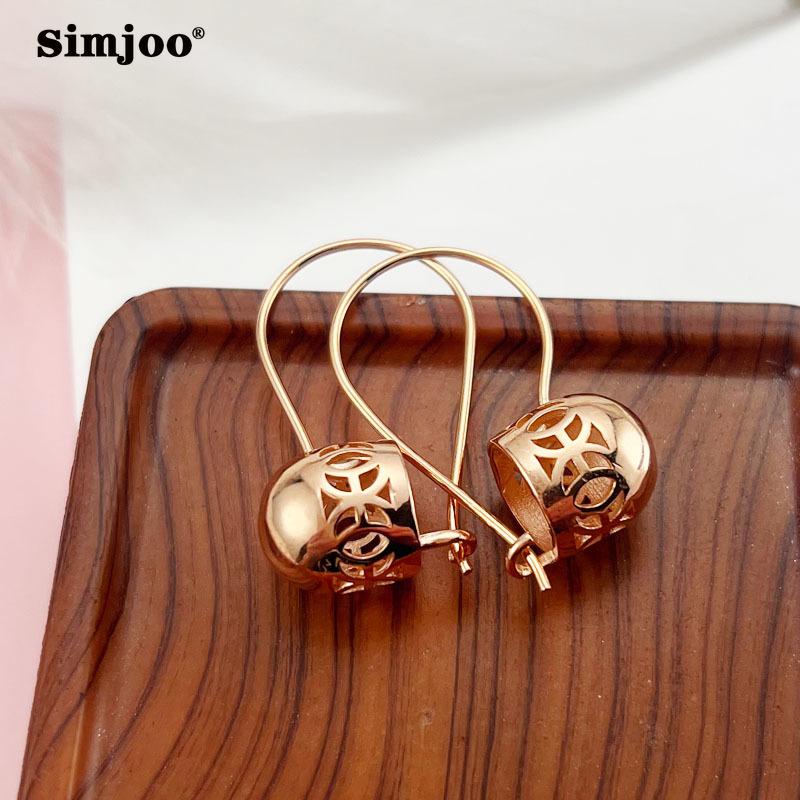 SIMJOO Retro Style New Style Okrągłe Kolczyki dla Pań