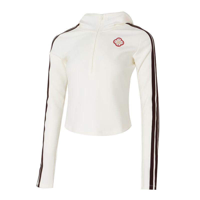 adidas Women s Year of the Horse Half-Zip Hooded Top Off White KH2714 S