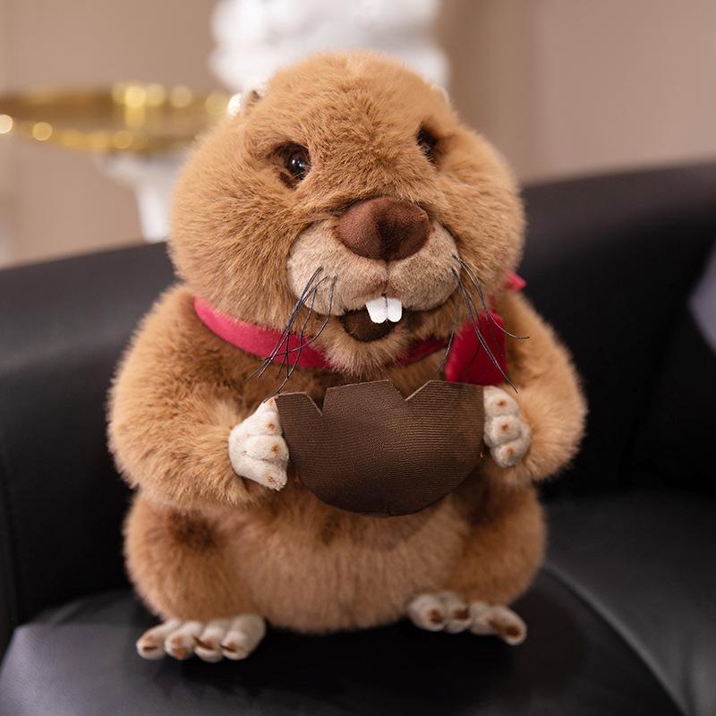 

Cute and cute groundhog doll plush toy hamster guinea pig doll children s rag doll girl birthday gift 30cm（0.45kg）