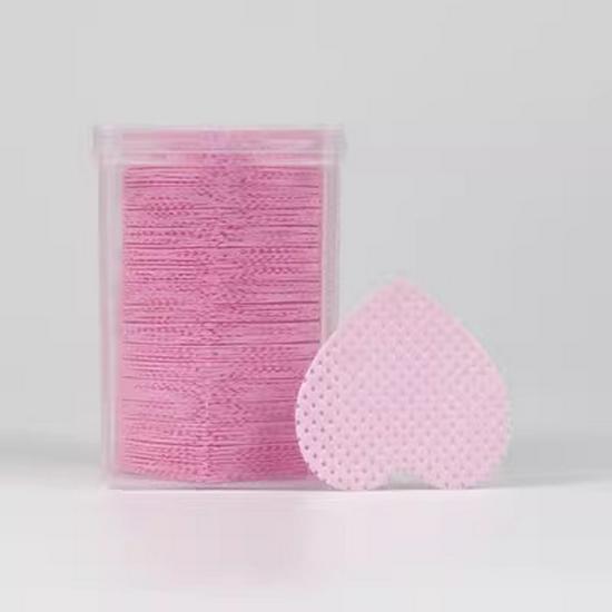 

Подушечки для очистки клея для ресниц - Хлопковые салфетки для снятия наращенных ресниц и нейл-арта Heart (200 pcs) белый