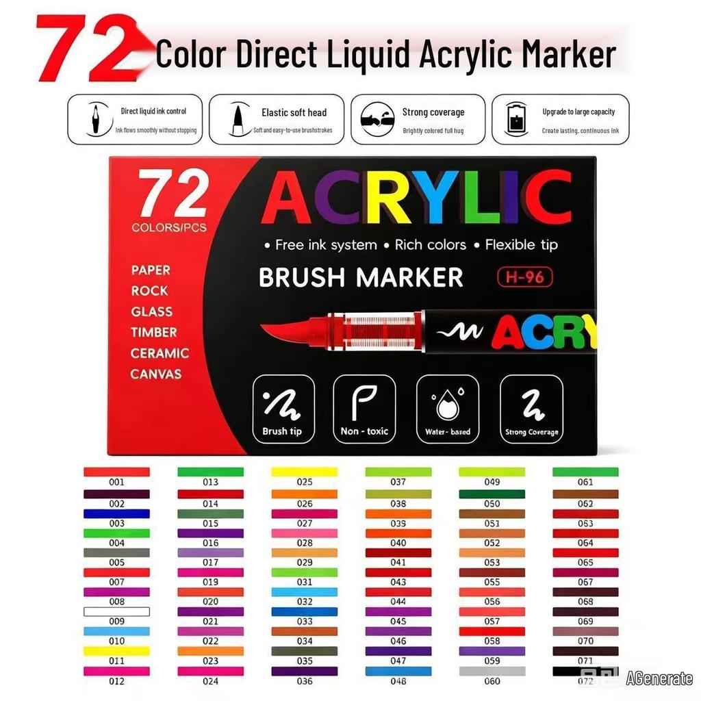 Set de Marqueurs Acryliques - 366 Couleurs pour l'Art Étudiant, le Graffiti et la Peinture, Fournitures d'Art Empilables