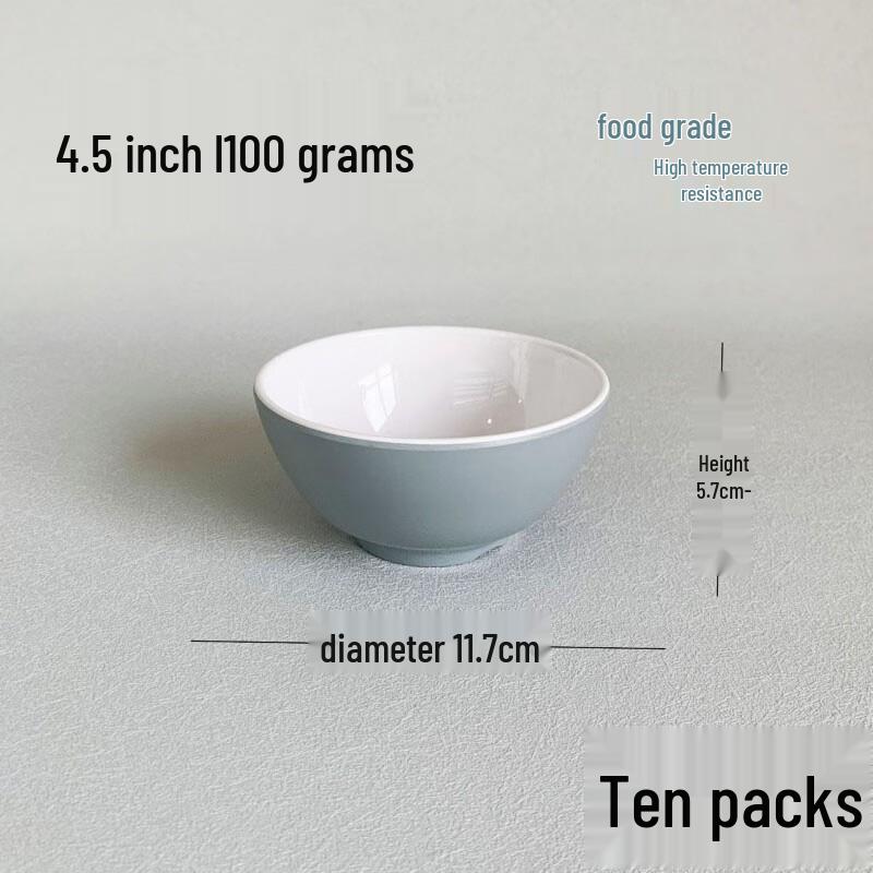 Zhongji Food-Grade A5 Melamine Ramen Bowl Set (10 Pcs)