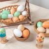 Easter Decorations Paintable Smooth Surface Wooden Easter Eggs DIY Crafts for Home Spring Party Holiday Ornaments