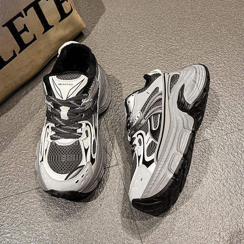 

Thick-soled heightening, warm and velvet versatile dad shoes, small size women s shoes 313233, small small feet, extra small 33 yards 34 40 сірий колір