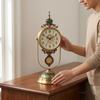 Vintage Metal Table Timepiece Gold-Tone Decorative Desk Easy to Read