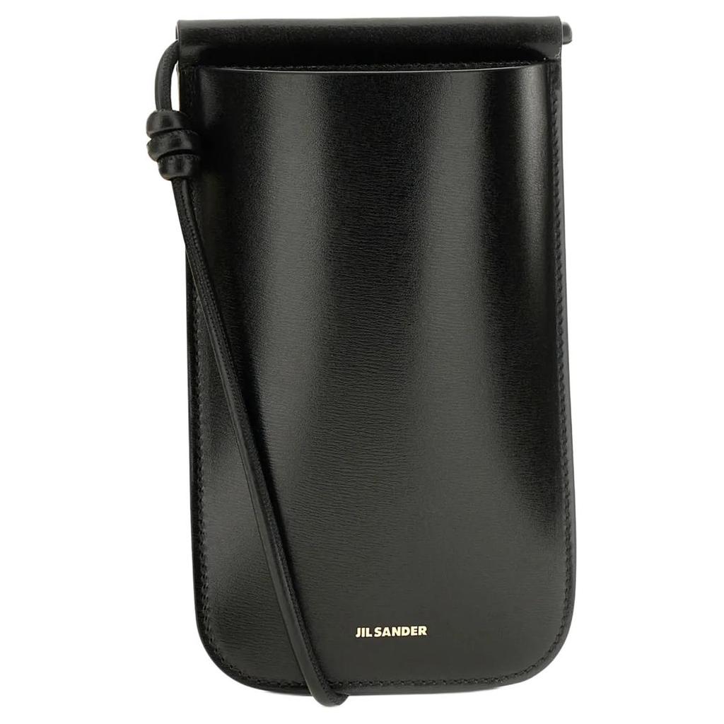 Jil Sander Classic Solid Color Design Napa Leather Phone Bag Regular Women bags Black J07VL00034841-001