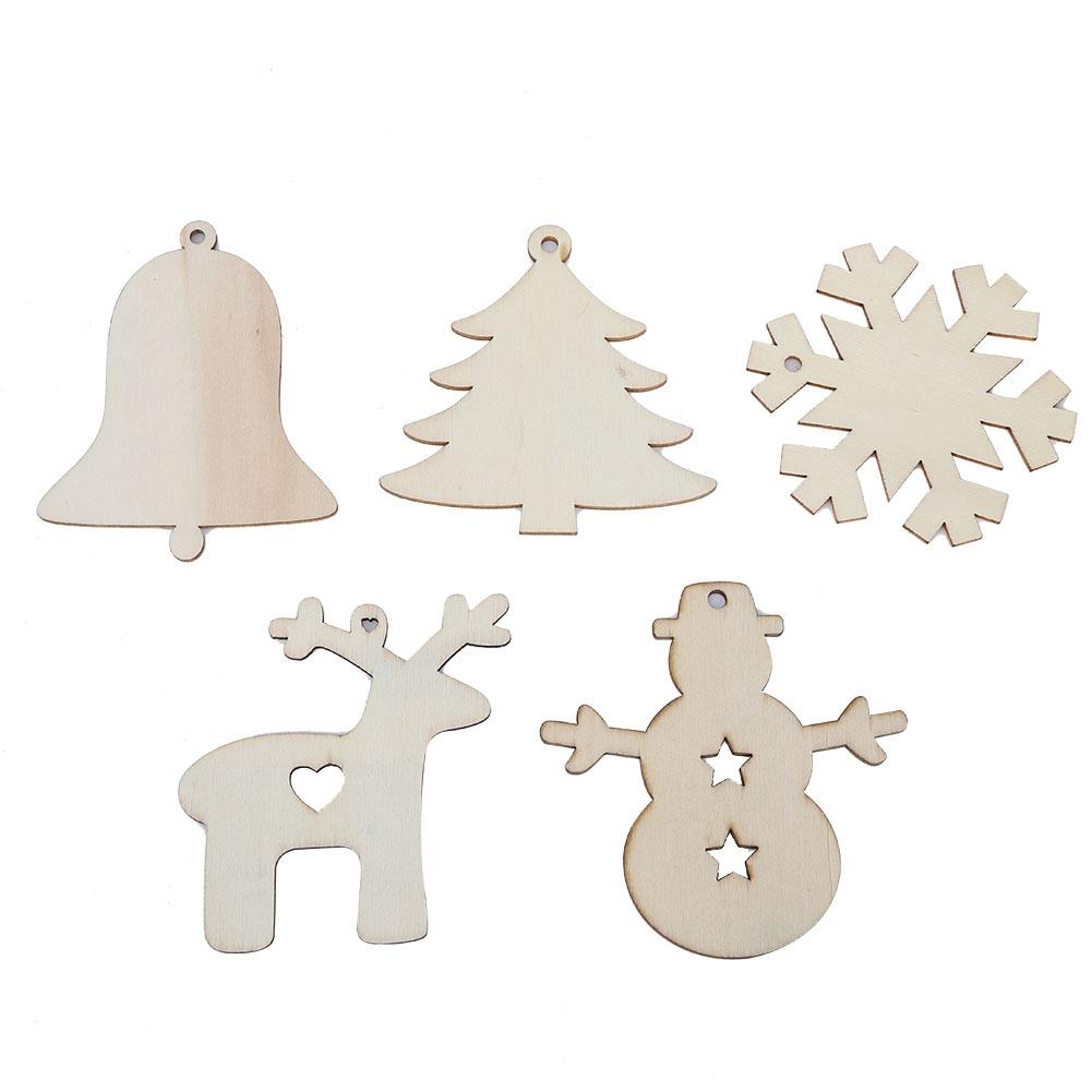 Innovative DIY Wooden Pendant Hanging Ornaments Crafts for Home Christmas Tree Decoration