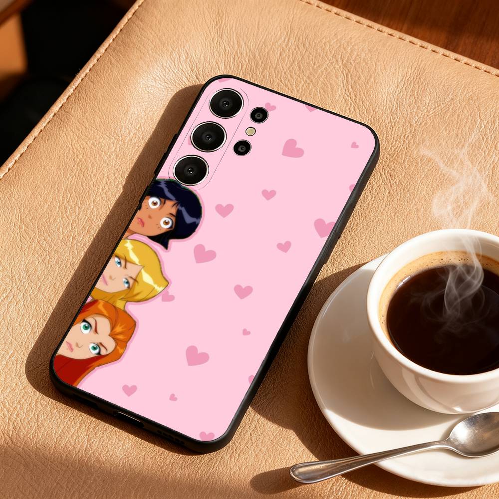 1 Stück T-Totally S-Spies Handyhülle Für Samsung S26,S25,24,23,22,30,21,10,9,Ultra,Plus,Lite,FE Weiche Schwarze Hülle