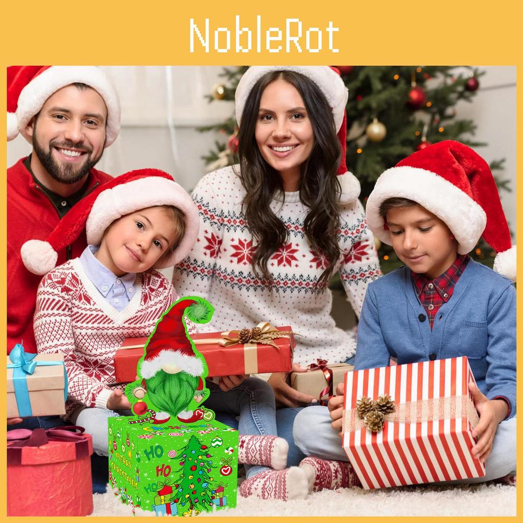 Christmas Gift Party Box With Elf Motif For Festive Decoration Presentation Gift